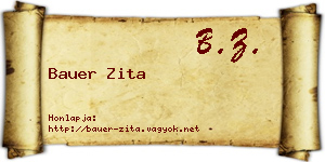 Bauer Zita névjegykártya