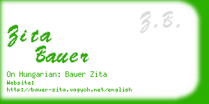 zita bauer business card